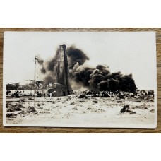 COMODORO RIVADAVIA CHUBUT INCENDIO DE POZO PETROLERO ANTIGUA TARJETA POSTAL